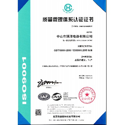 ISO9001國際質(zhì)量管理體系